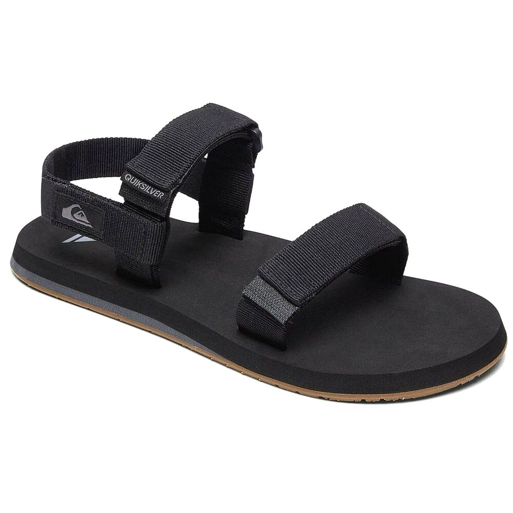 Quiksilver Monkey Caged Sandals Black Shoes Removeable Heel Strap Men's Size 13